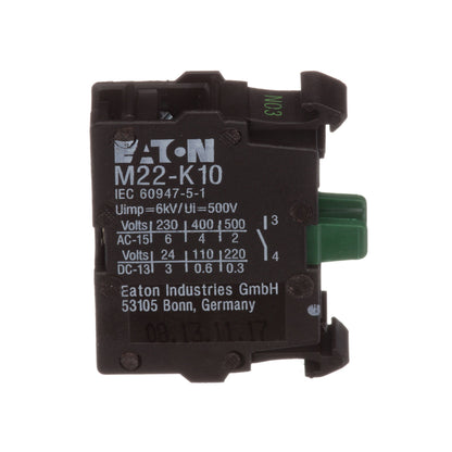 Cutler Hammer M22-K10 Motor Control Contact Block