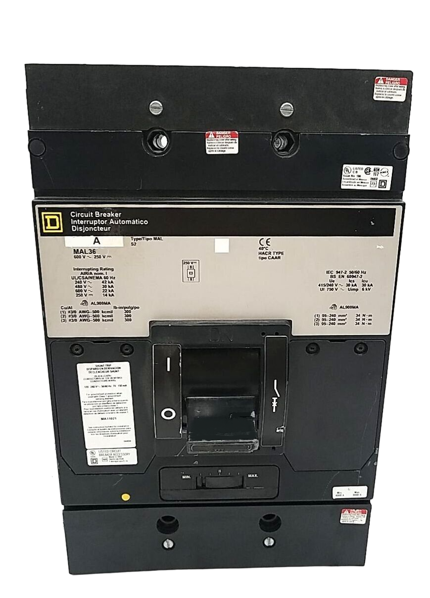 MAL366001212 Square D Molded Case Circuit Breaker MAL Series 600A 600V - Essential Electric Supply