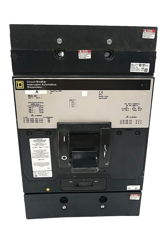 MAL366001212 Square D Molded Case Circuit Breaker MAL Series 600A 600V - Essential Electric Supply