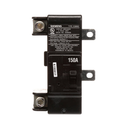 Siemens MBK150A Circuit Breaker | 240V 150A 2P 22kA@240V Plug-In MBK Series