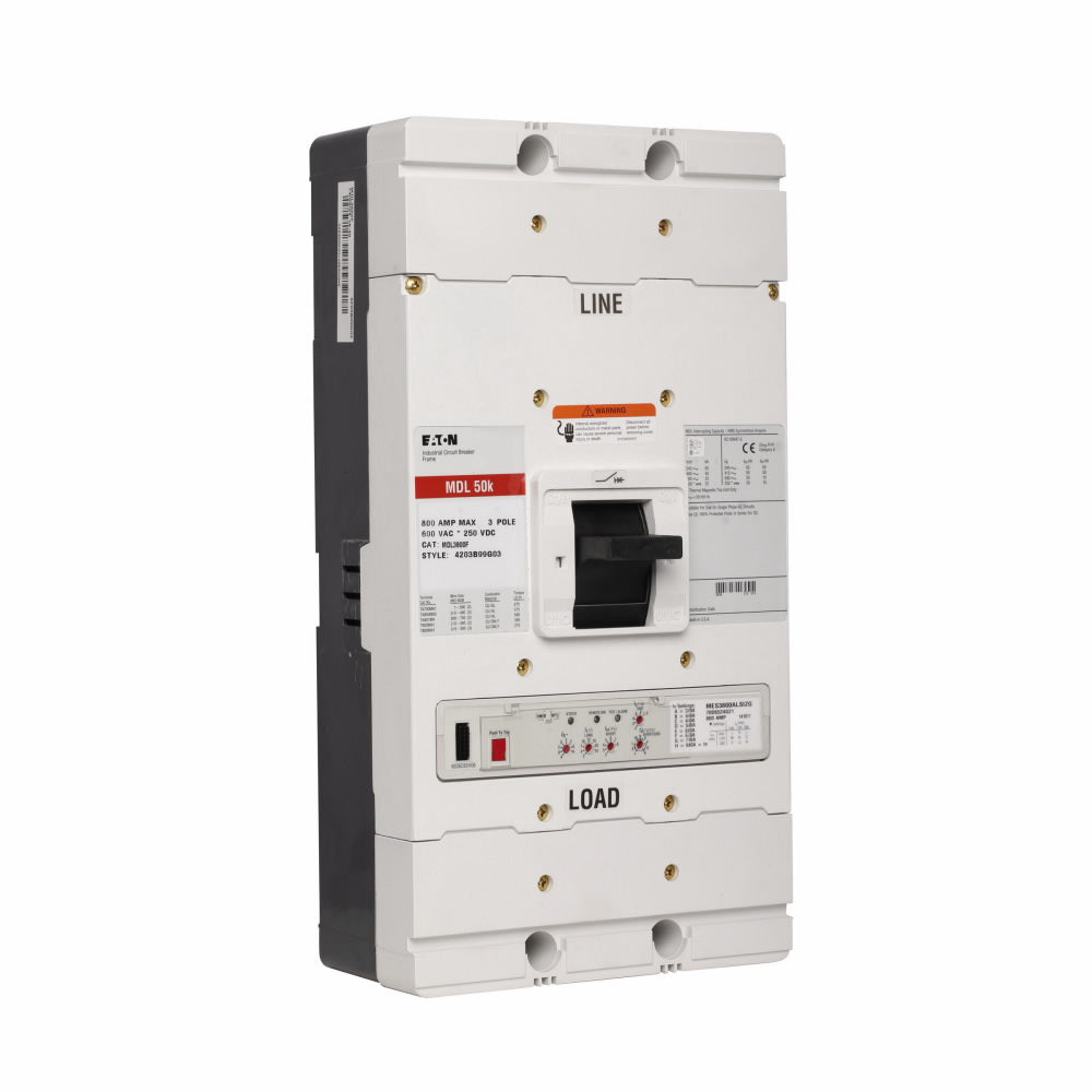 Eaton MD3800F Circuit Breaker | 600V 800A 3P 50kA@480V Bolt-On Series C