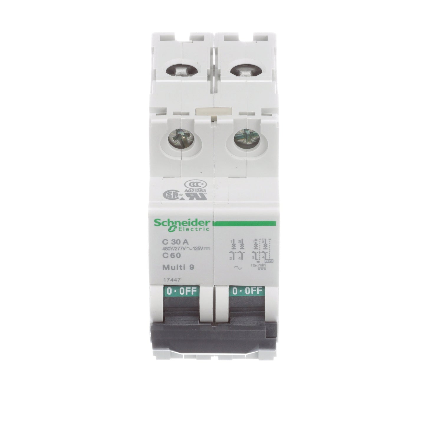Schneider Electric MG17447 Circuit Breaker | 240V 30A 2P 10kA@240V Bolt-On Multi9