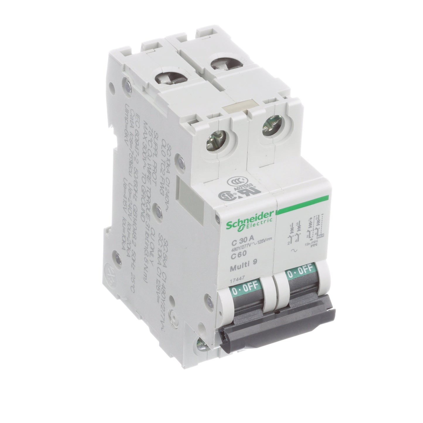 Schneider Electric MG17447 Circuit Breaker | 240V 30A 2P 10kA@240V Bolt-On Multi9