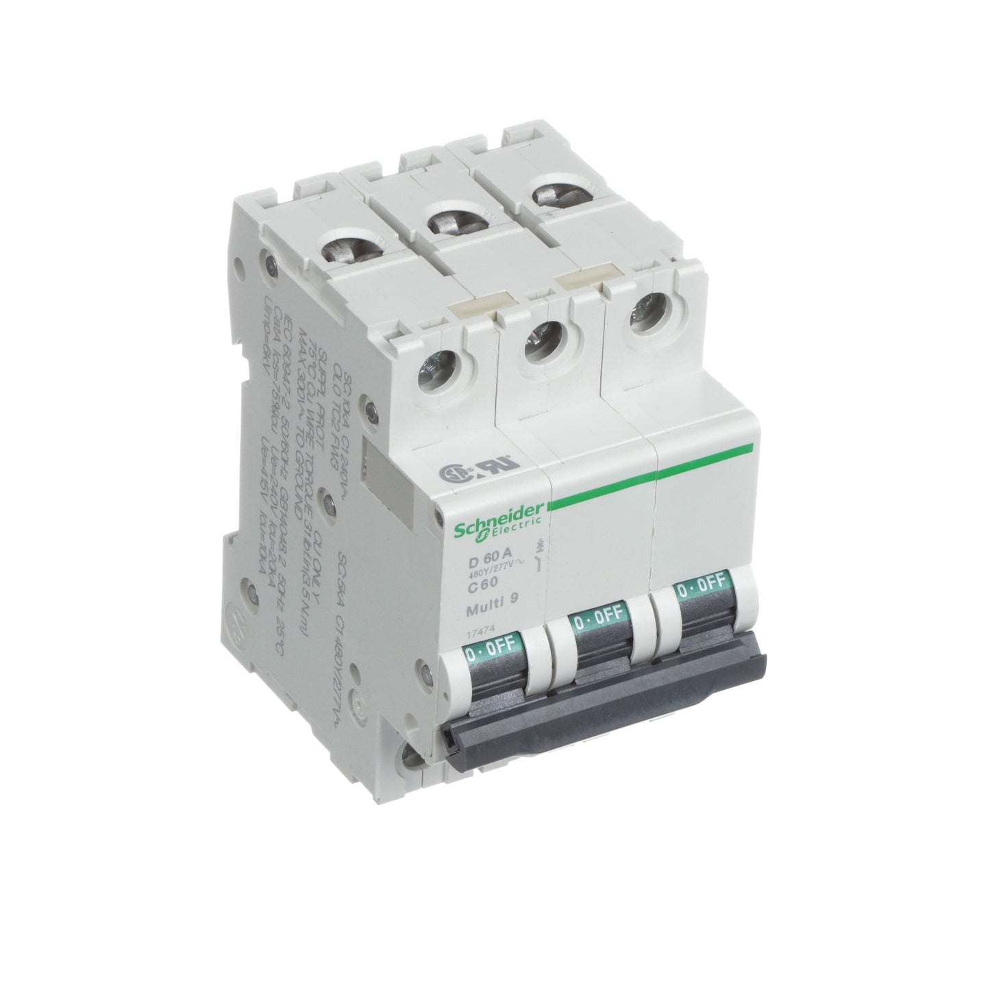 Schneider Electric MG17474 Circuit Breaker | 240V 60A 3P 10kA@240V Bolt-On
