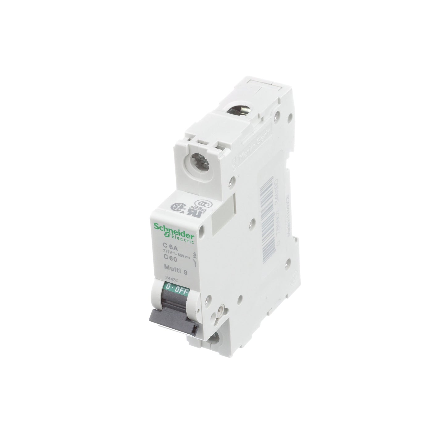 Square D MG24430 Circuit Breaker | 240V 6A 1P 10kA@240V Bolt-On Multi9