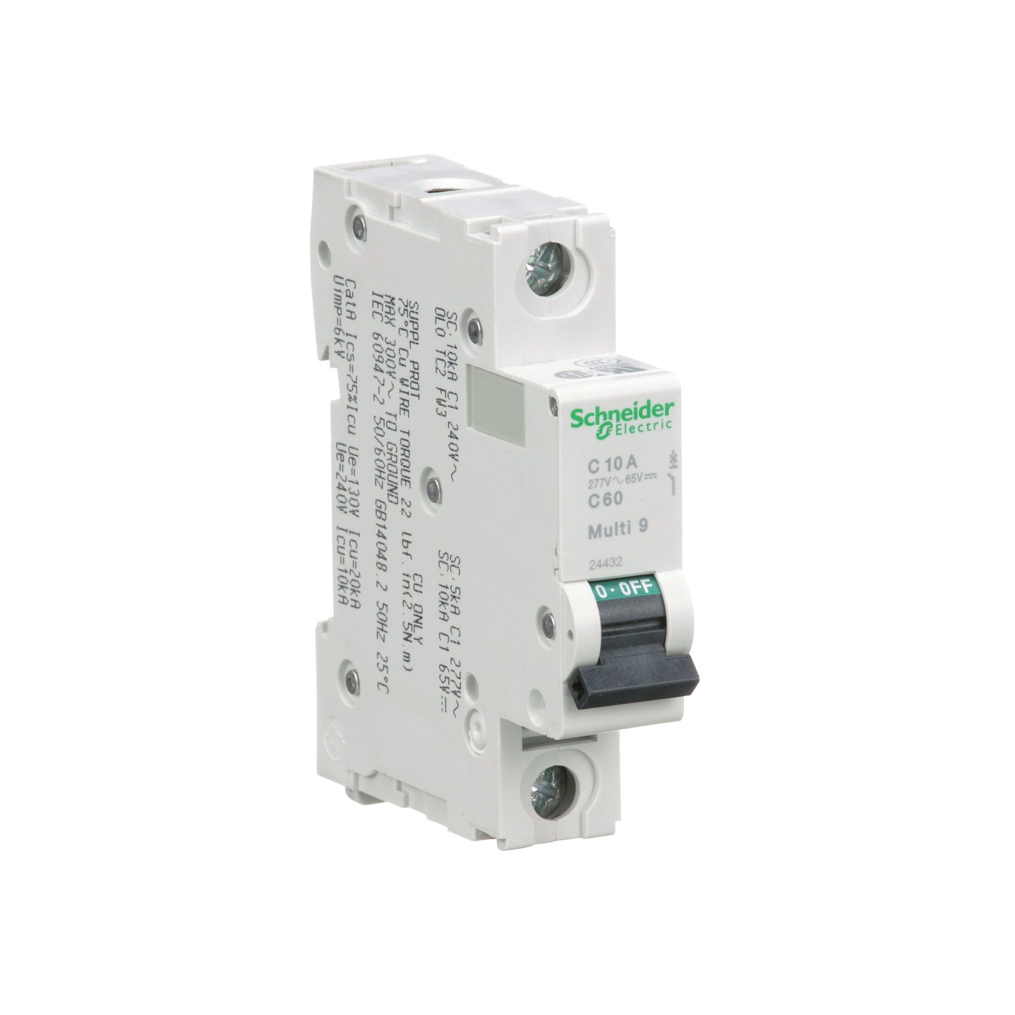 Schneider Electric MG24432 Circuit Breaker | 240V 10A 1P 10kA@240V Bolt-On Multi9