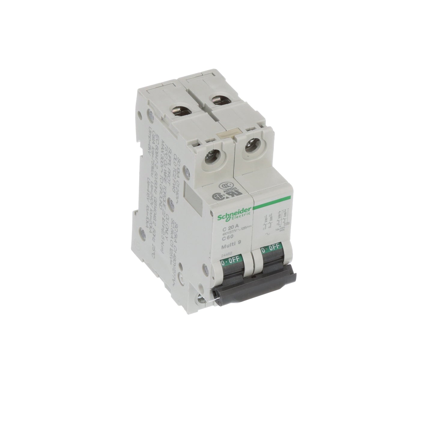 Schneider Electric MG24452 Circuit Breaker | 240V 20A 2P 10kA@240V Bolt-On Multi9