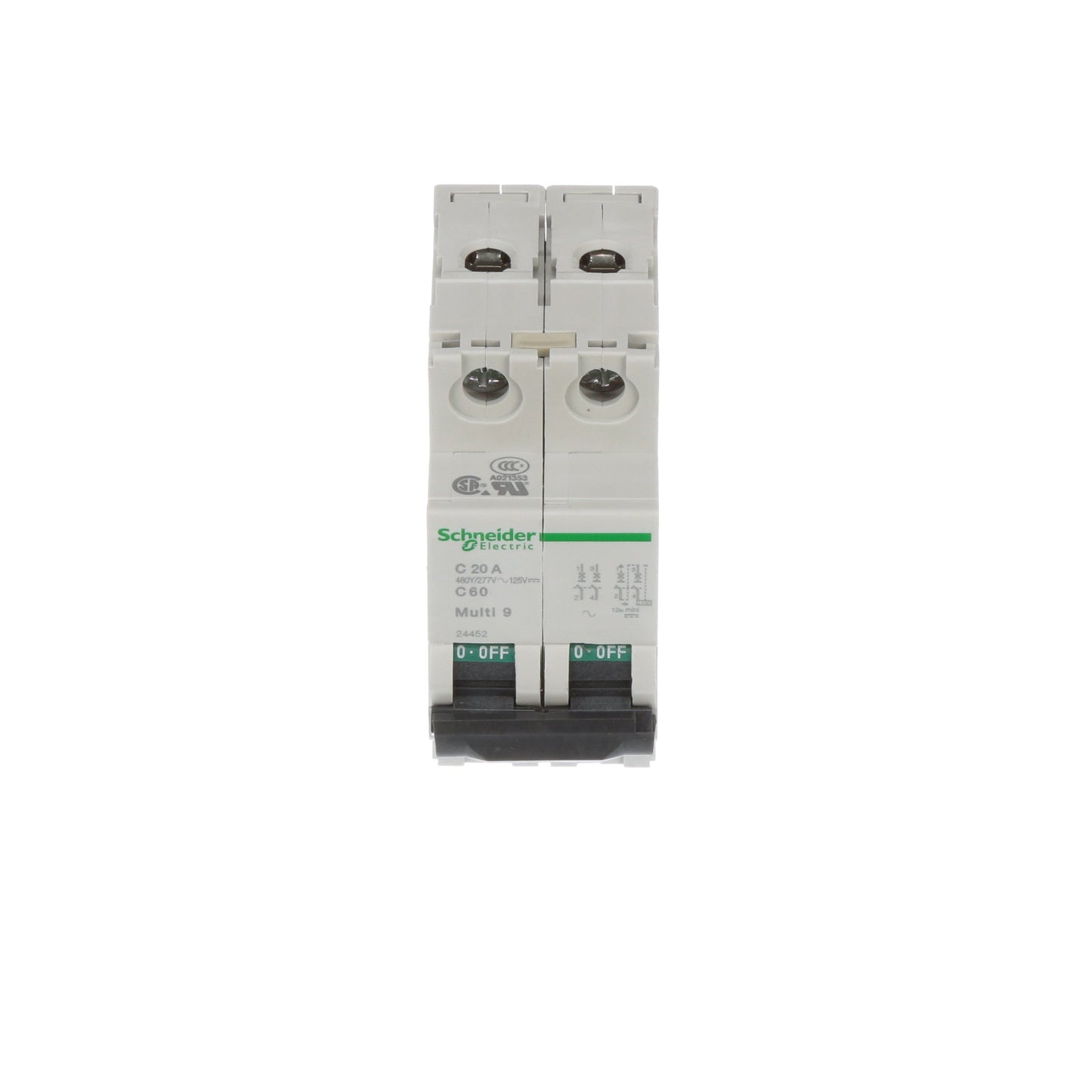Schneider Electric MG24452 Circuit Breaker | 240V 20A 2P 10kA@240V Bolt-On Multi9