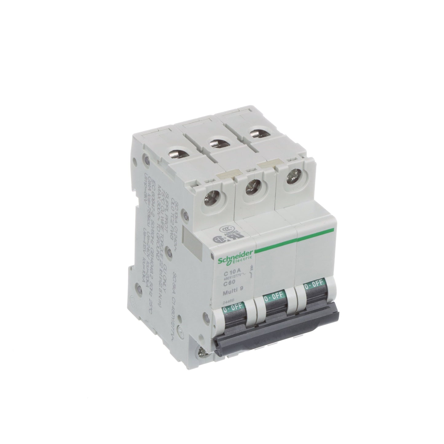 Schneider Electric MG24466 Circuit Breaker | 240V 10A 3P 10kA@240V Bolt-On Multi9