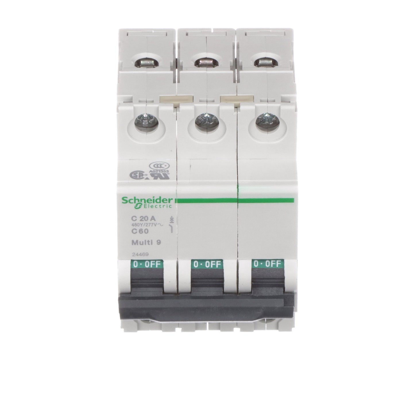 Schneider Electric MG24469 Circuit Breaker | 240V 20A 3P 10kA@240V Bolt-On Multi9
