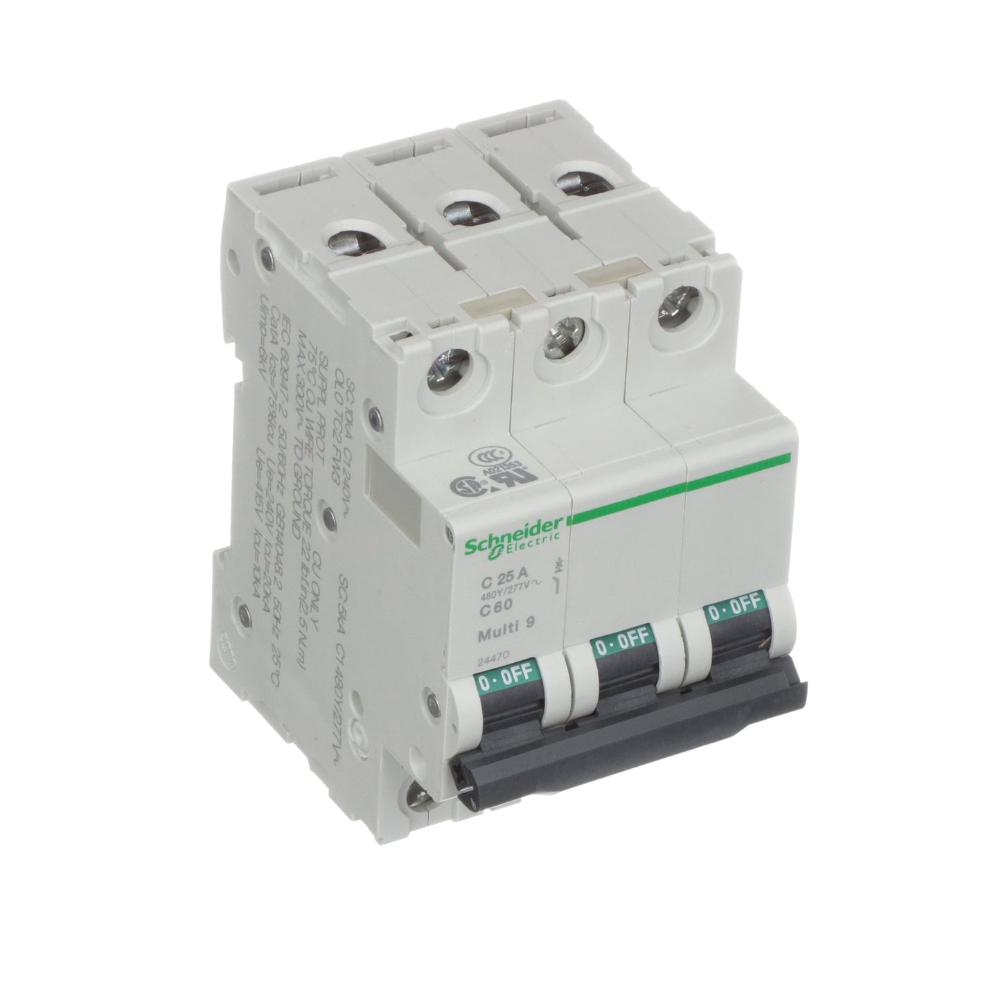 Schneider Electric MG24470 Circuit Breaker | 240V 25A 3P 10kA@240V Bolt-On Multi9