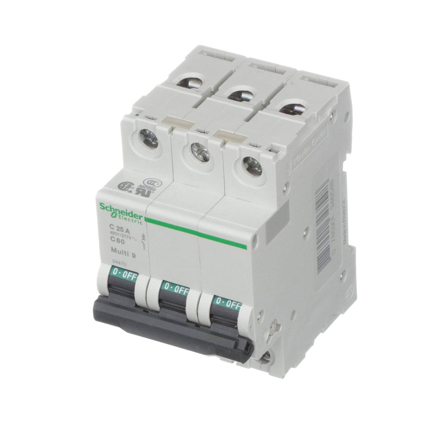 Schneider Electric MG24470 Circuit Breaker | 240V 25A 3P 10kA@240V Bolt-On Multi9