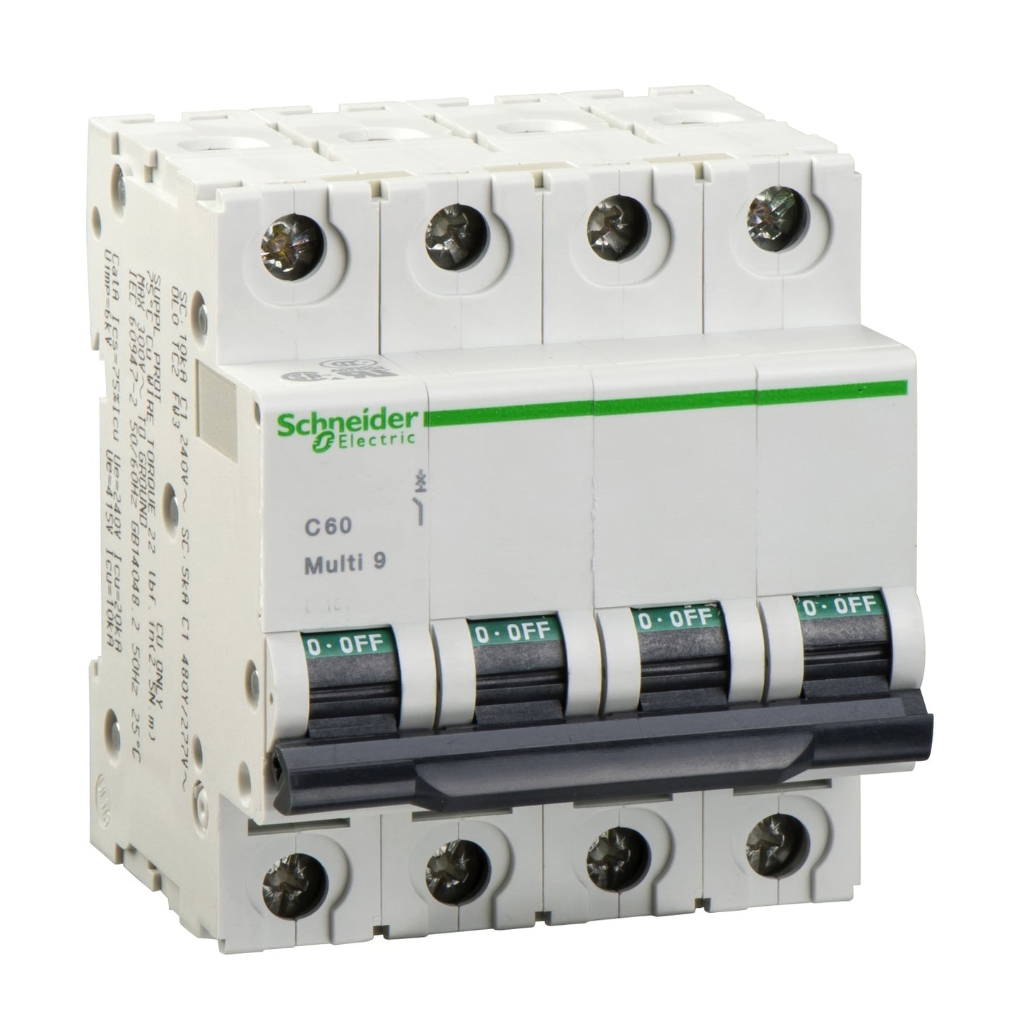 MG24485 - Schneider Electric Bolt-On 240V 16A 4 pole circuit breaker 10kA@240V - Essential Electric Supply