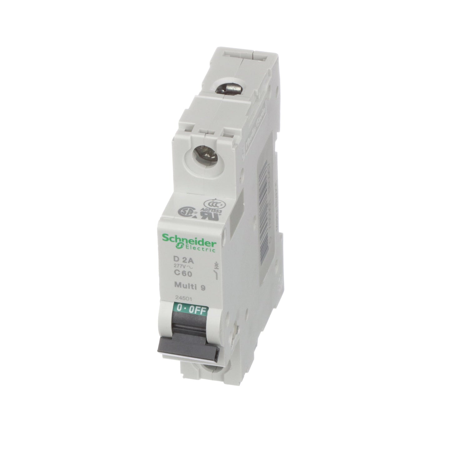 Square D MG24501 Circuit Breaker | 240V 2A 1P 10kA@240V Bolt-On Multi9