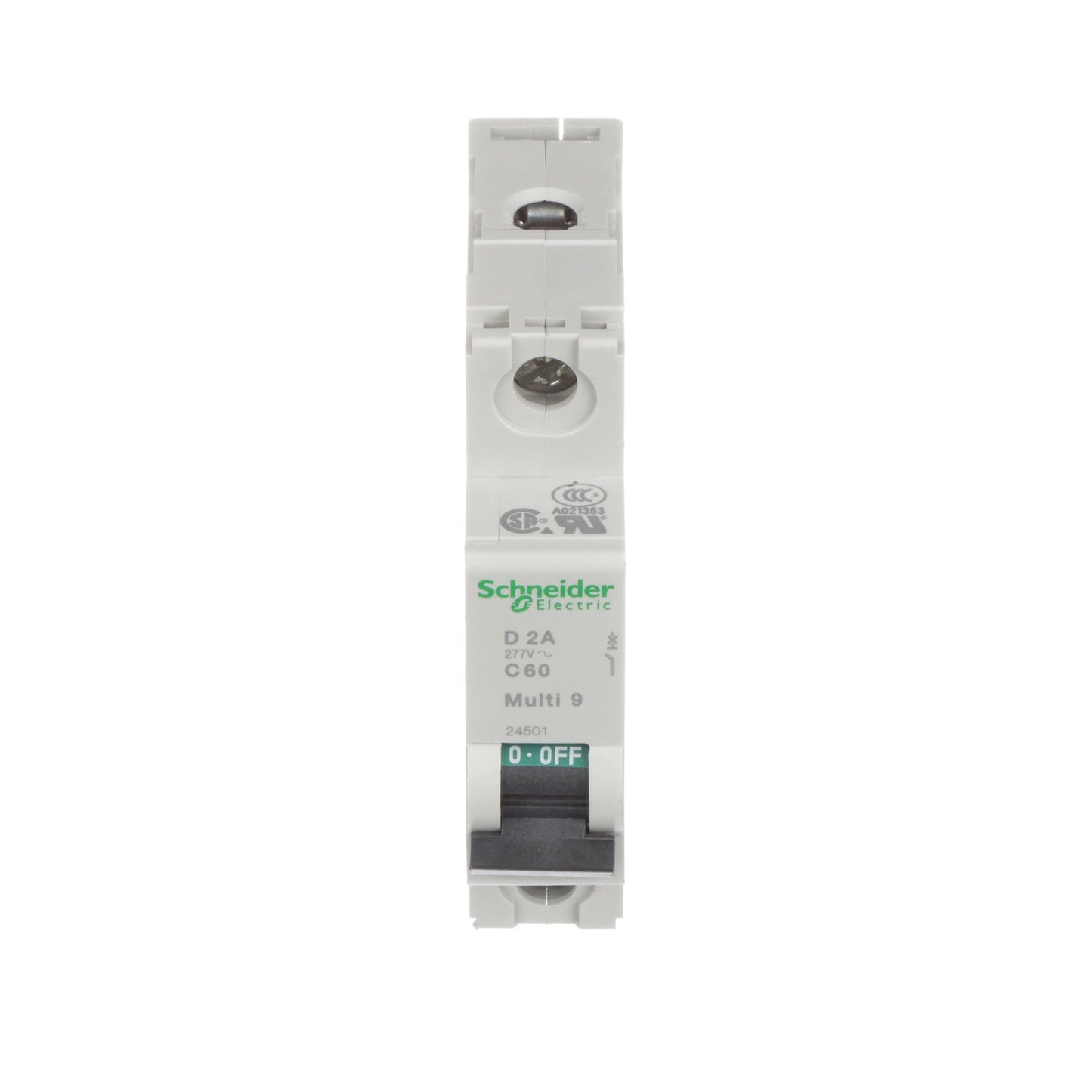 Square D MG24501 Circuit Breaker | 240V 2A 1P 10kA@240V Bolt-On Multi9