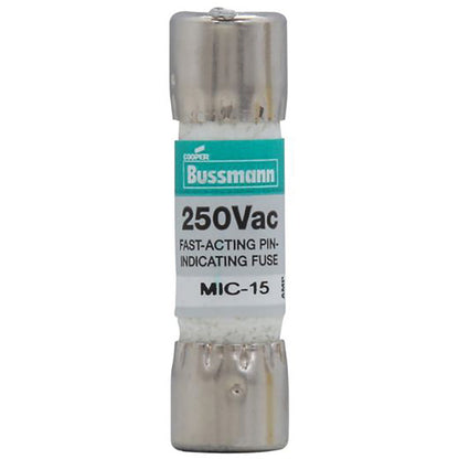 Cooper Bussmann MIC-15 Low Voltage Fuse | 250V 15A 750kA@250V MIC Series