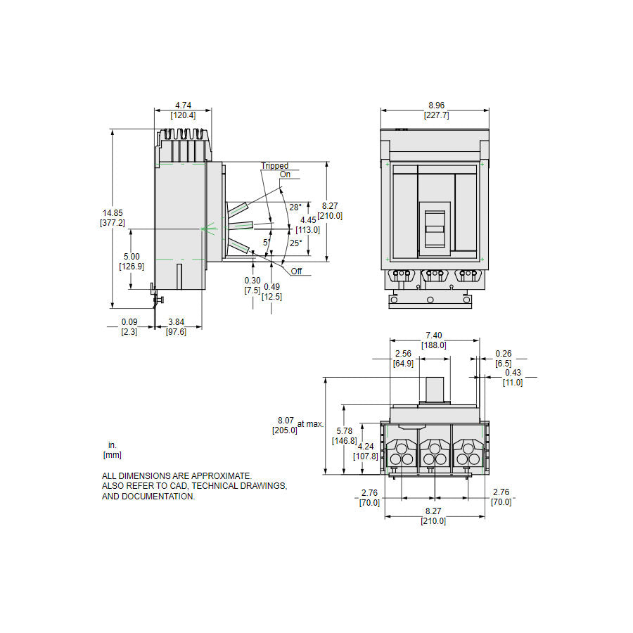 Square D MJA36400 Circuit Breaker | Powerpact MJA 600V 400A