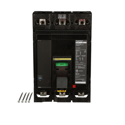 Square D MJL36500 Circuit Breaker | 600V 500A 3P 65kA@480V Lug In/Lug Out Powerpact