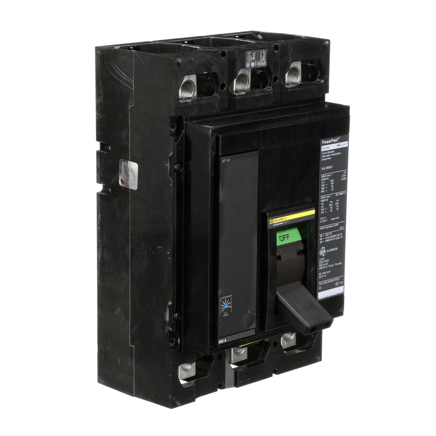 Square D MJL36800 Circuit Breaker | Powerpact MJL 600V 800A