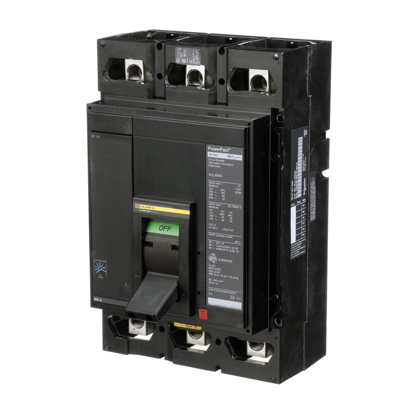 Square D MJL36800 Circuit Breaker | Powerpact MJL 600V 800A