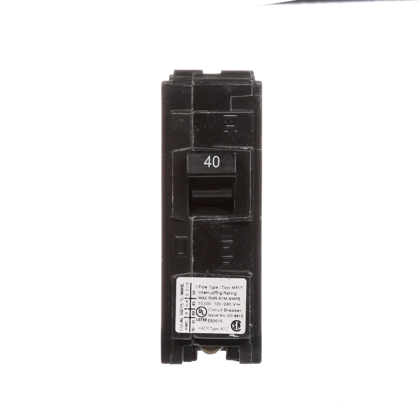Murray MP140 Circuit Breaker | 120V 40A 1P 10kA@120V Plug-In MP Series