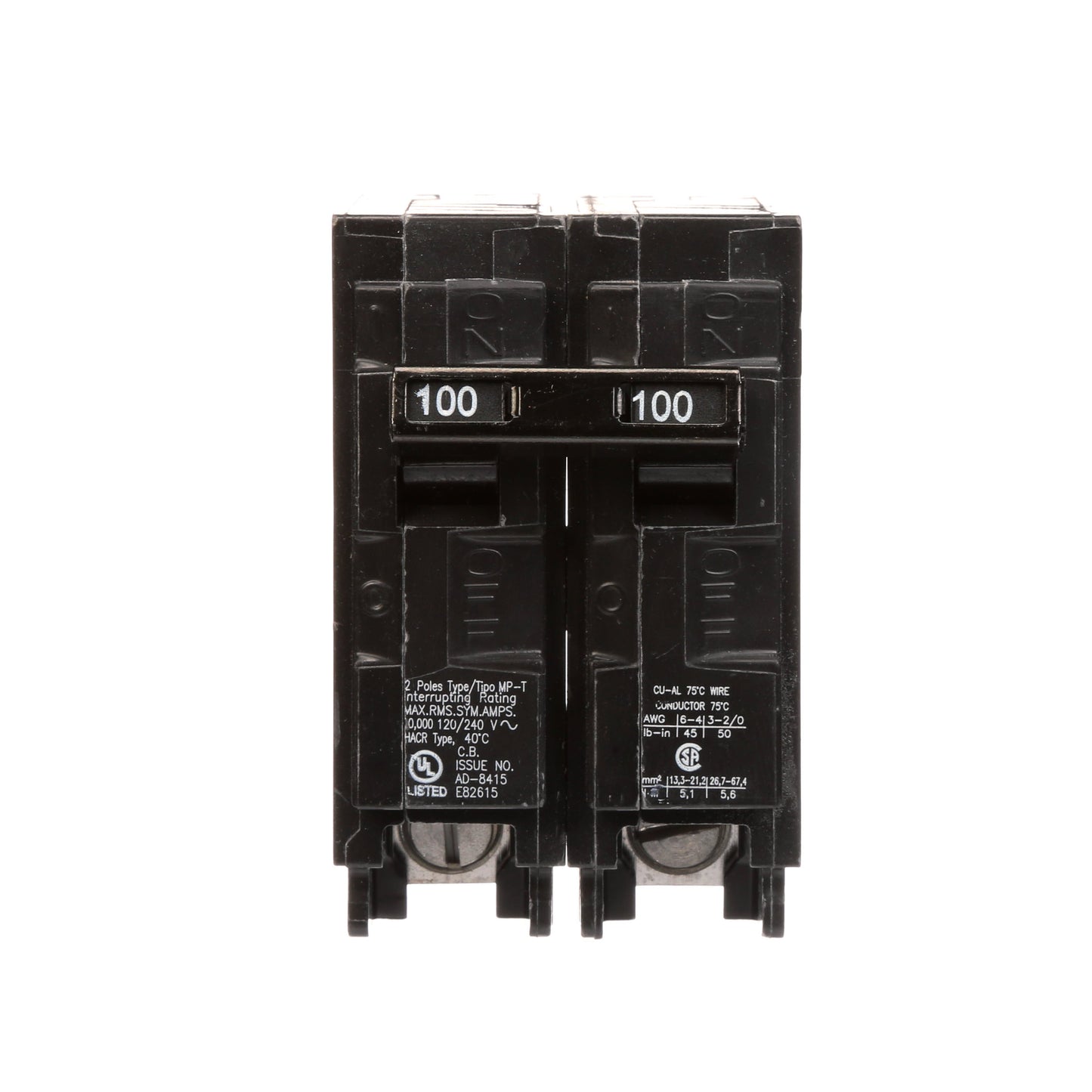 Siemens MP2100 Circuit Breaker | 240V 100A 2P 10kA@240V MP Series