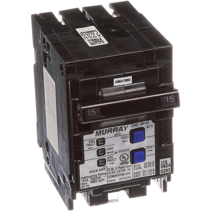Murray MP215AFC Circuit Breaker | 240V 15A 2P 22kA@240V Plug-In MP Series
