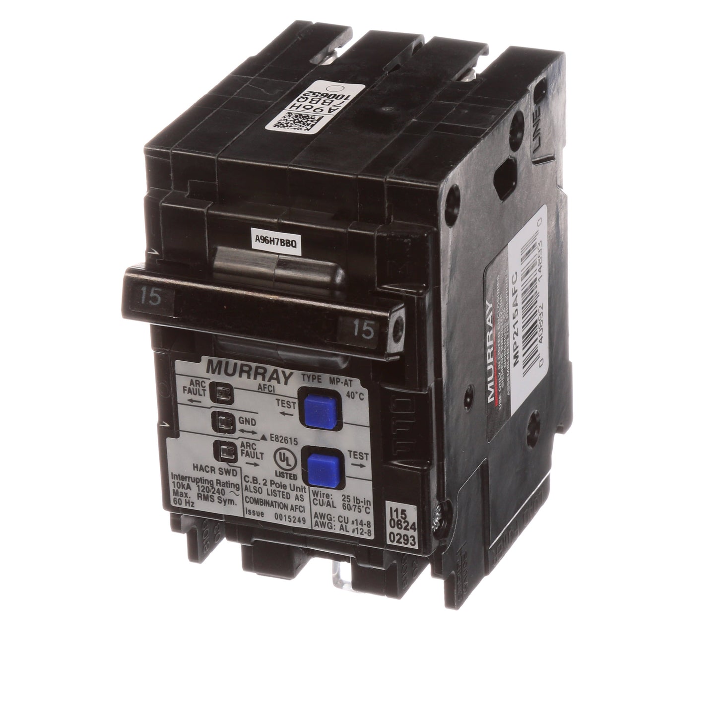 Murray MP215AFC Circuit Breaker | 240V 15A 2P 22kA@240V Plug-In MP Series