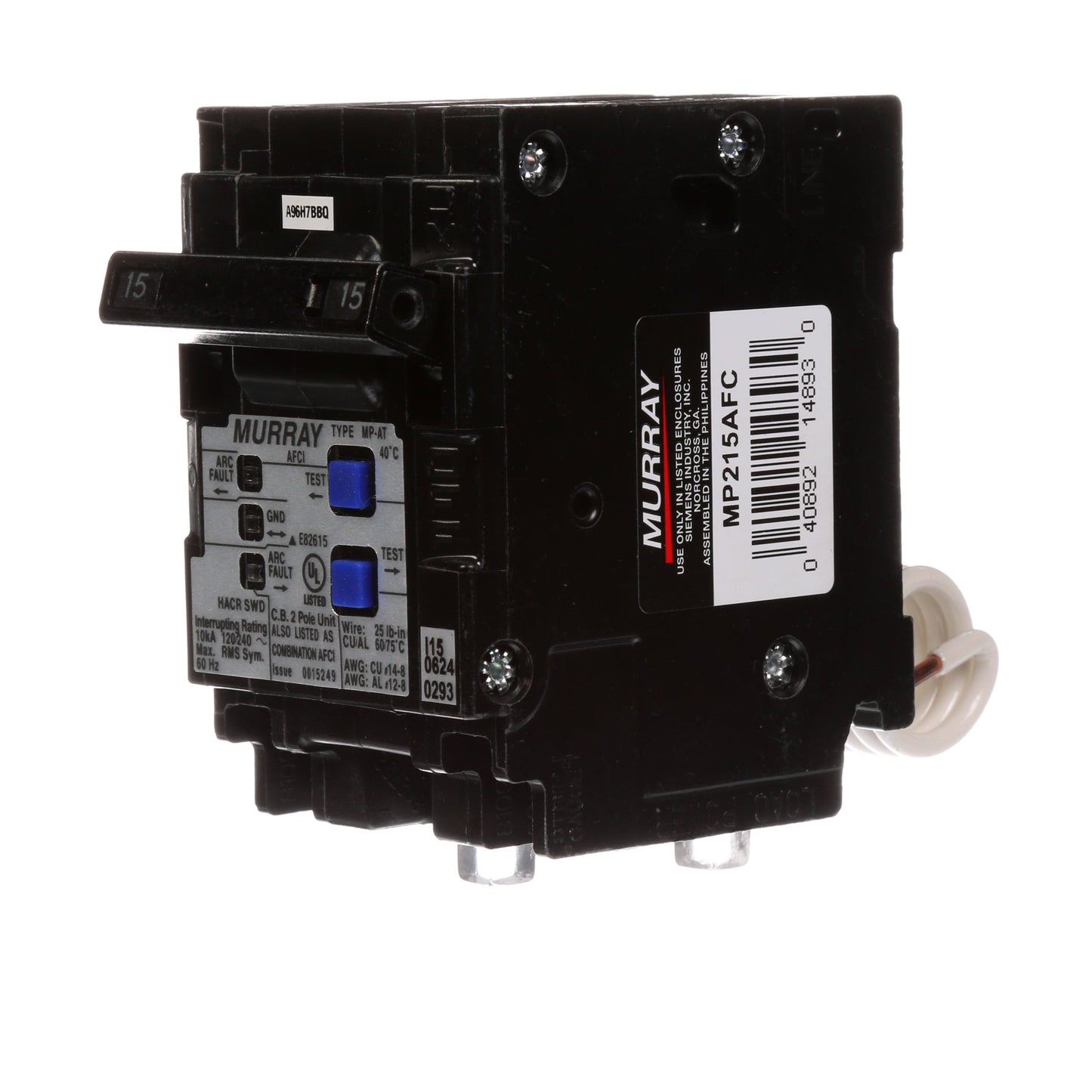 Murray MP215AFC Circuit Breaker | 240V 15A 2P 22kA@240V Plug-In MP Series