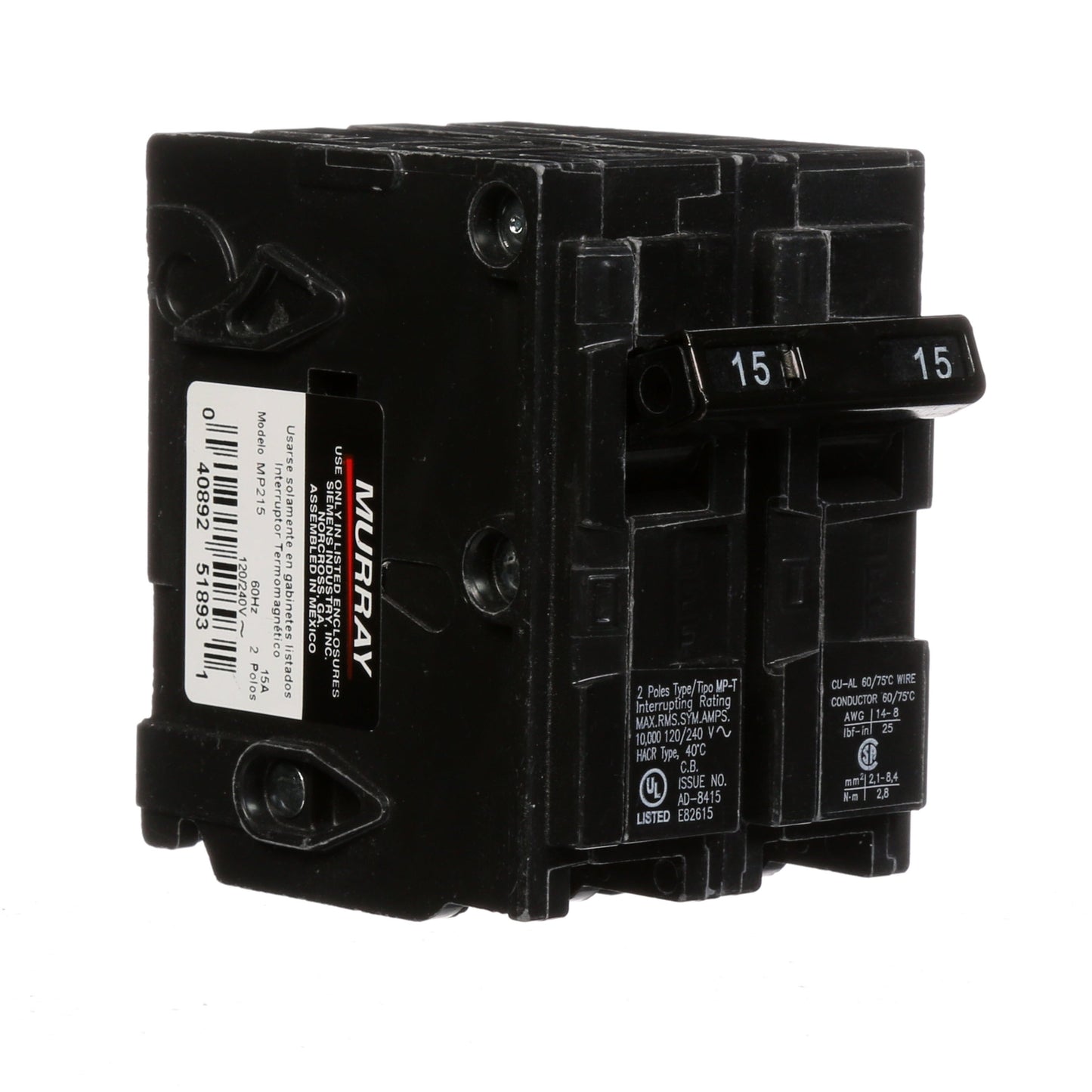 Murray MP215 Circuit Breaker | MP Series MP-T 240V 15A