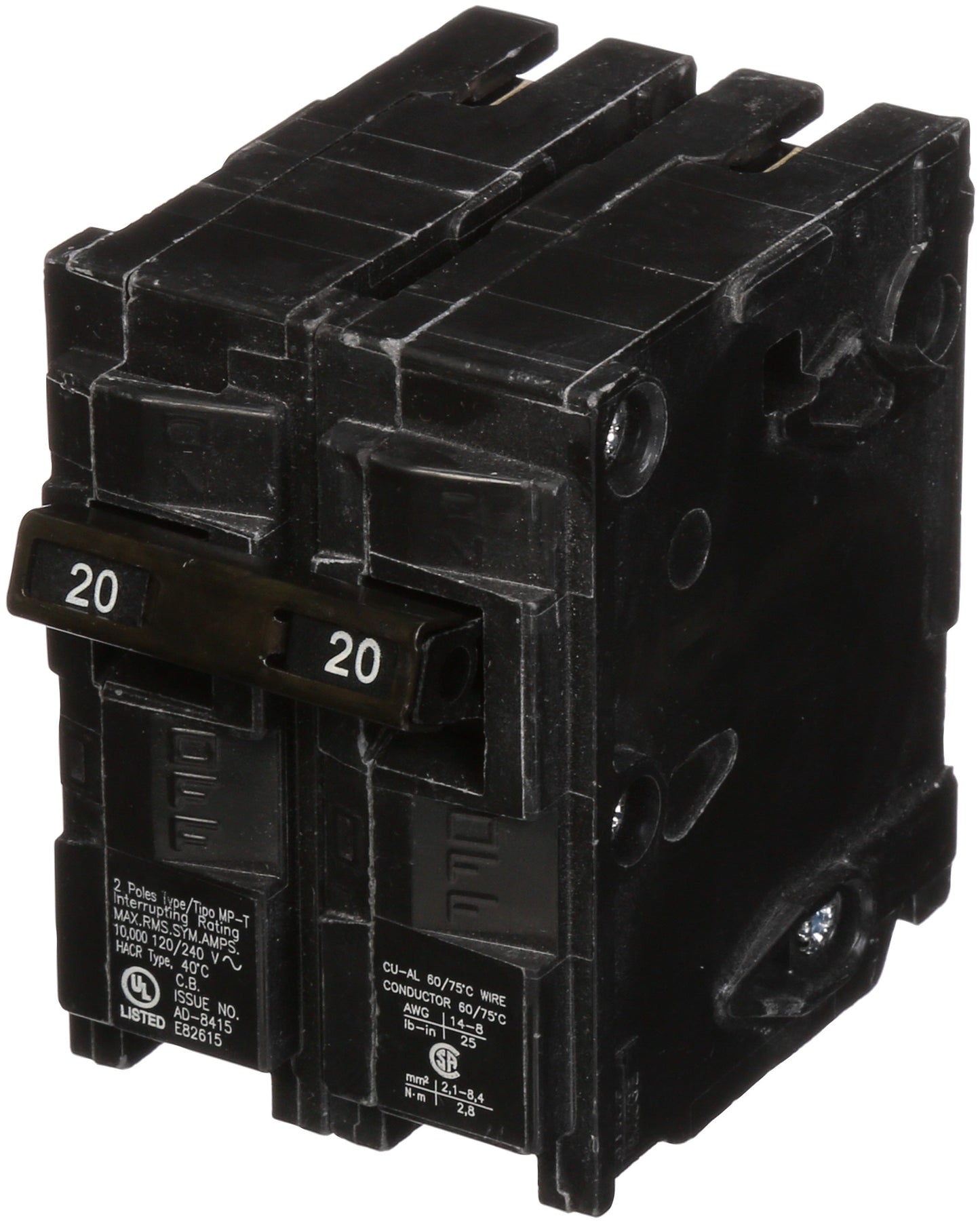 Murray MP220 Circuit Breaker | 240V 20A 2P 10kA@240V Plug-In MP Series