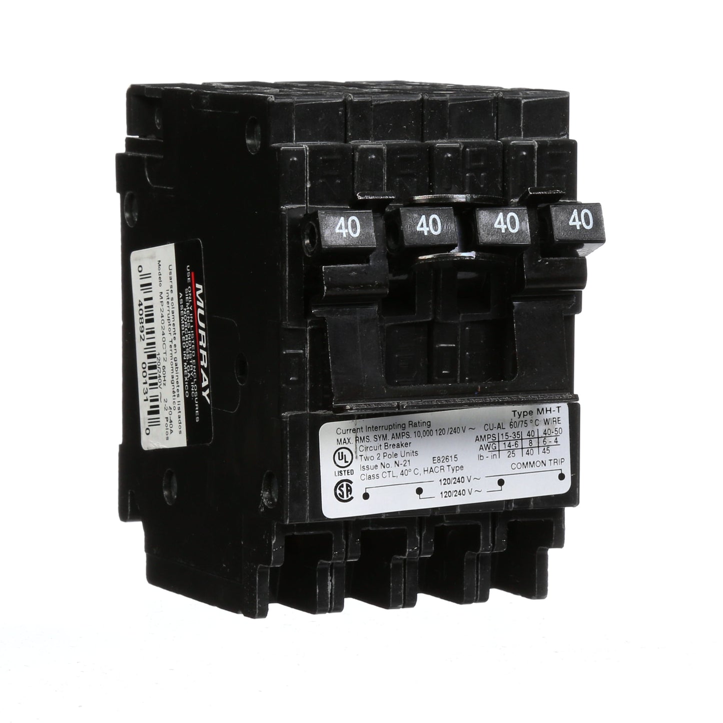 Murray MP240240CT2 Circuit Breaker | MP Series MP-T 240V 40A