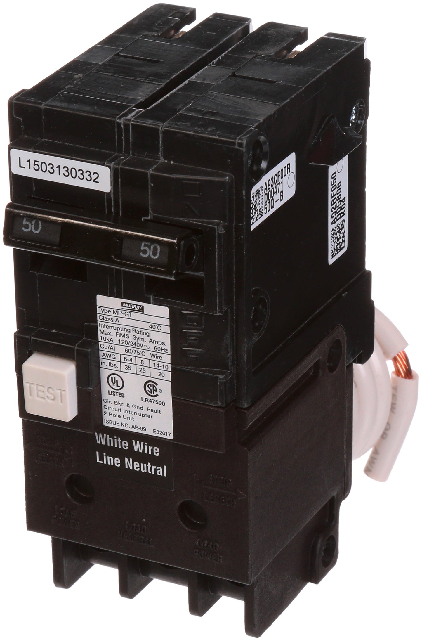 Siemens MP250GF Circuit Breaker | 240V 50A 2P 10kA@240V Plug-In MP Series
