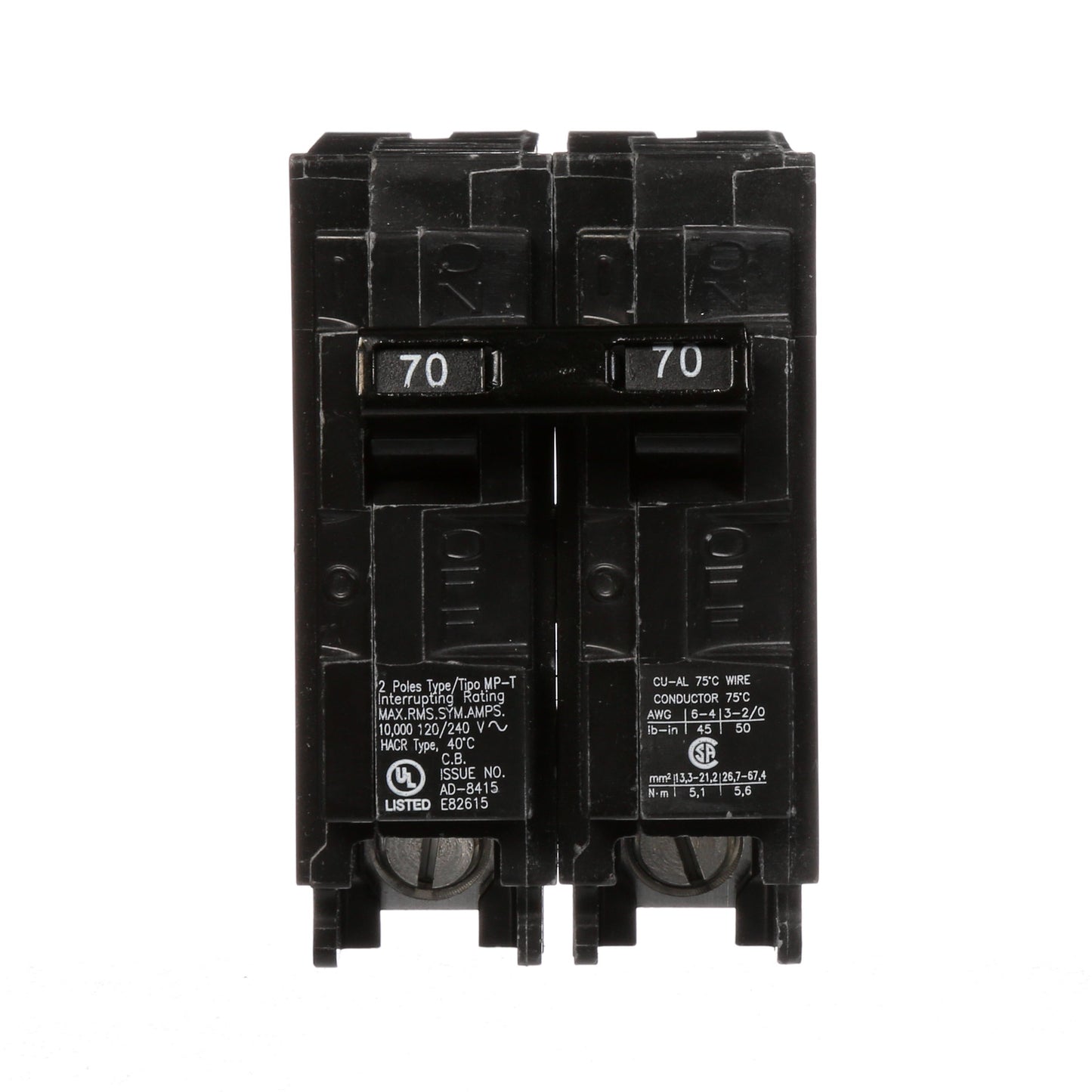 Murray MP270 Circuit Breaker | 240V 70A 2P 10kA@240V Plug-In MP Series