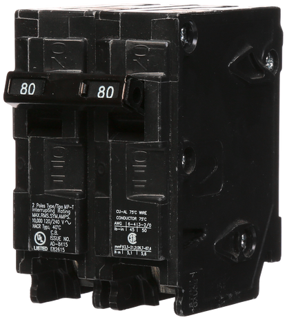 Murray MP280 Molded Case Circuit Breaker | 240V 80A 2P 10kA@240V Plug-In MP Series