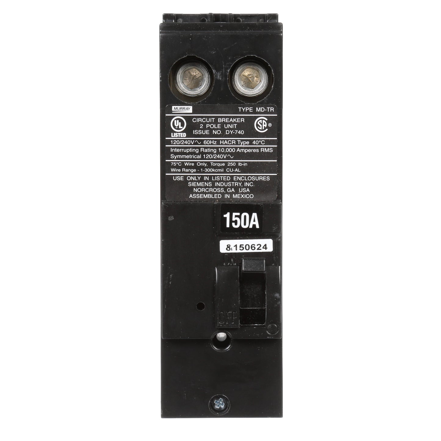 Murray, Siemens MPD2150R Circuit Breaker | MD Series MD-T 240V 150A