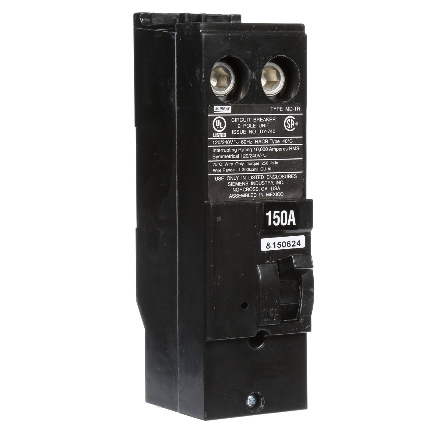 Murray, Siemens MPD2150R Circuit Breaker | MD Series MD-T 240V 150A