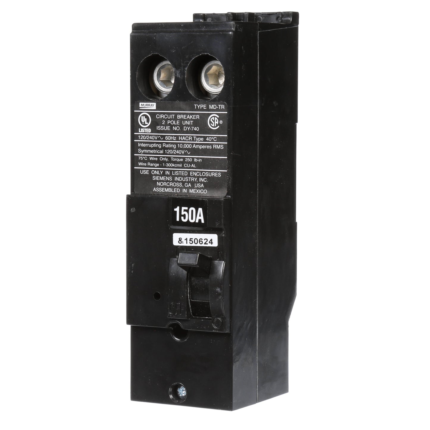 Murray, Siemens MPD2150R Circuit Breaker | MD Series MD-T 240V 150A