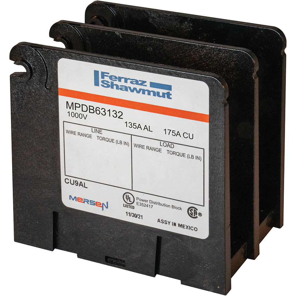 Mersen MPDB63132 Power Distribution Block | 175A 1000V 2-Pole