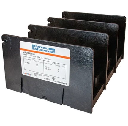 Mersen MPDB69143 Power Distribution Block | 620A 1000V 3-Pole