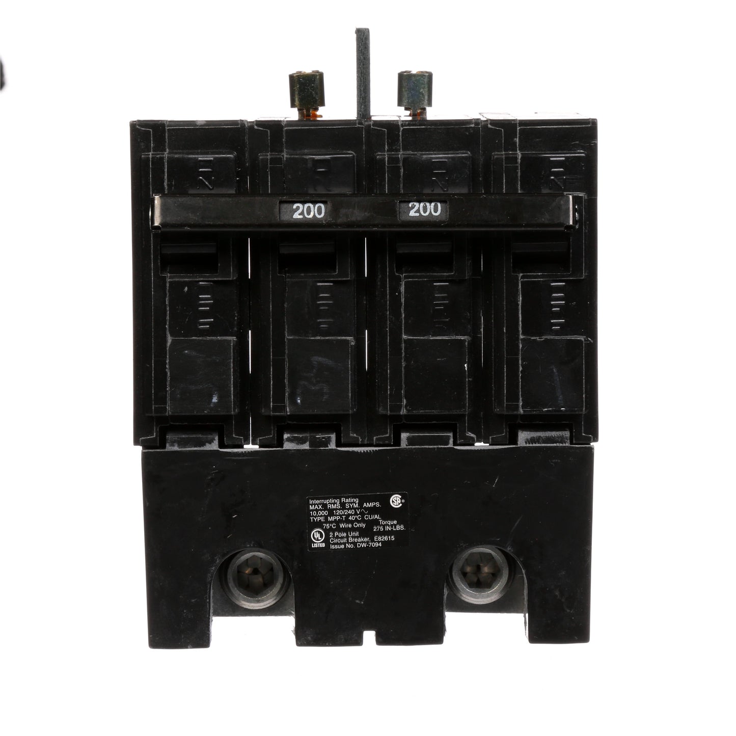 Siemens MPP2200 Circuit Breaker | 240V 200A 2P 10kA@240V Plug-In MPP Series