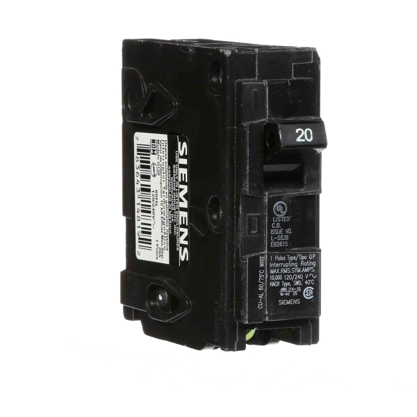 Murray MQ120 Circuit Breaker | MSQ Series MSQ 120V 20A