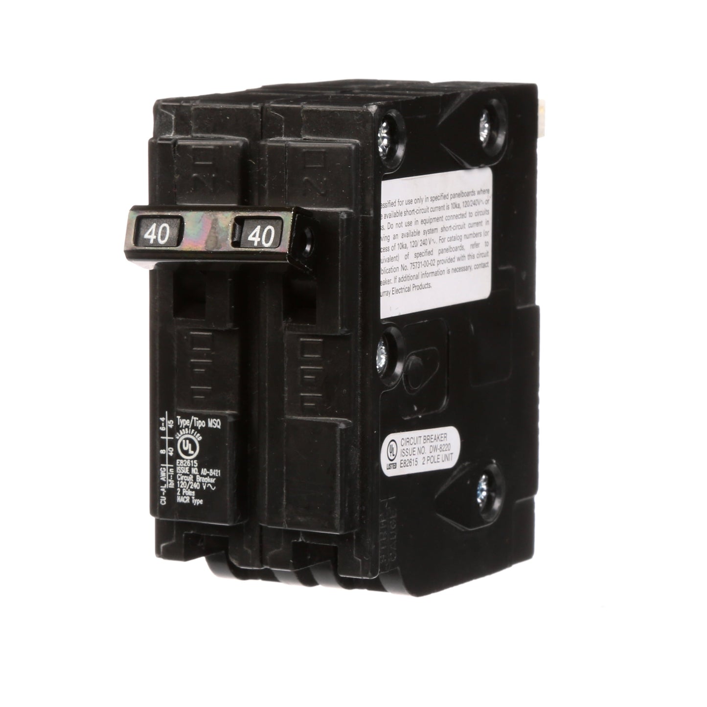 MQ240 Circuit Breaker | MSQ Series MSQ 240V 40A