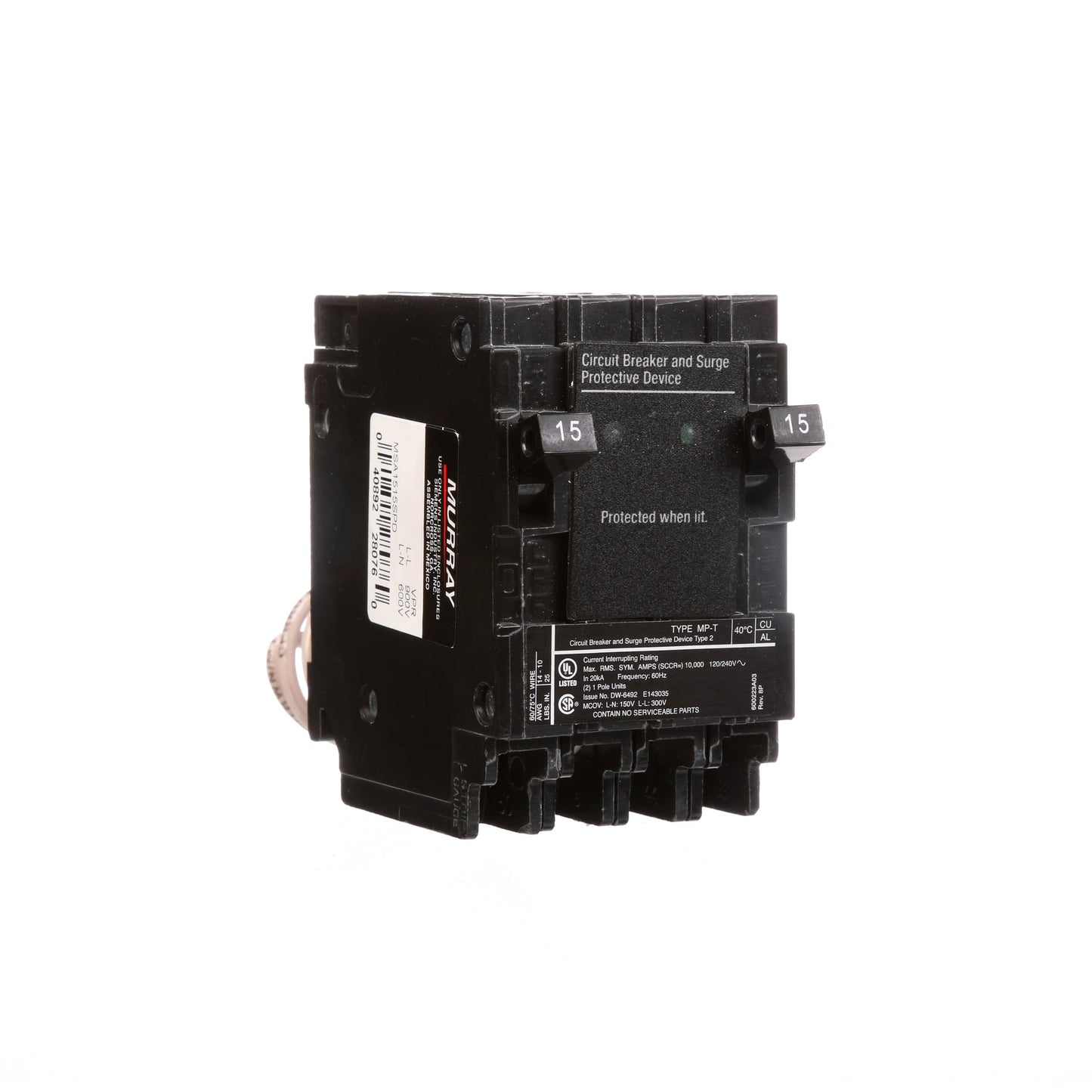 Murray MSA1515SPD Circuit Breaker | Surge Protection MSA Series