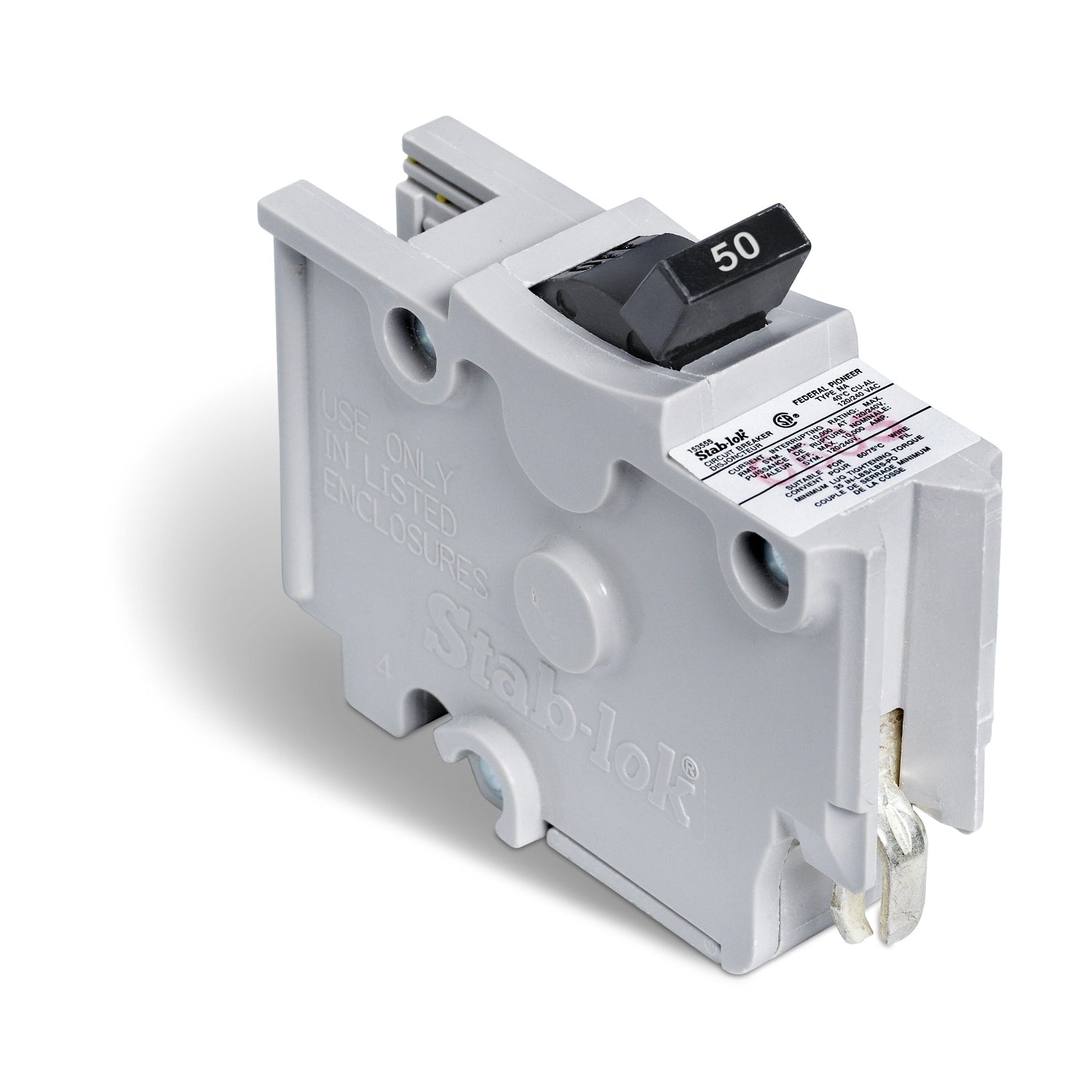 NA50 - Federal Pioneer Plug-In 120V 50A 1 pole circuit breaker 10kA@120V - Essential Electric Supply