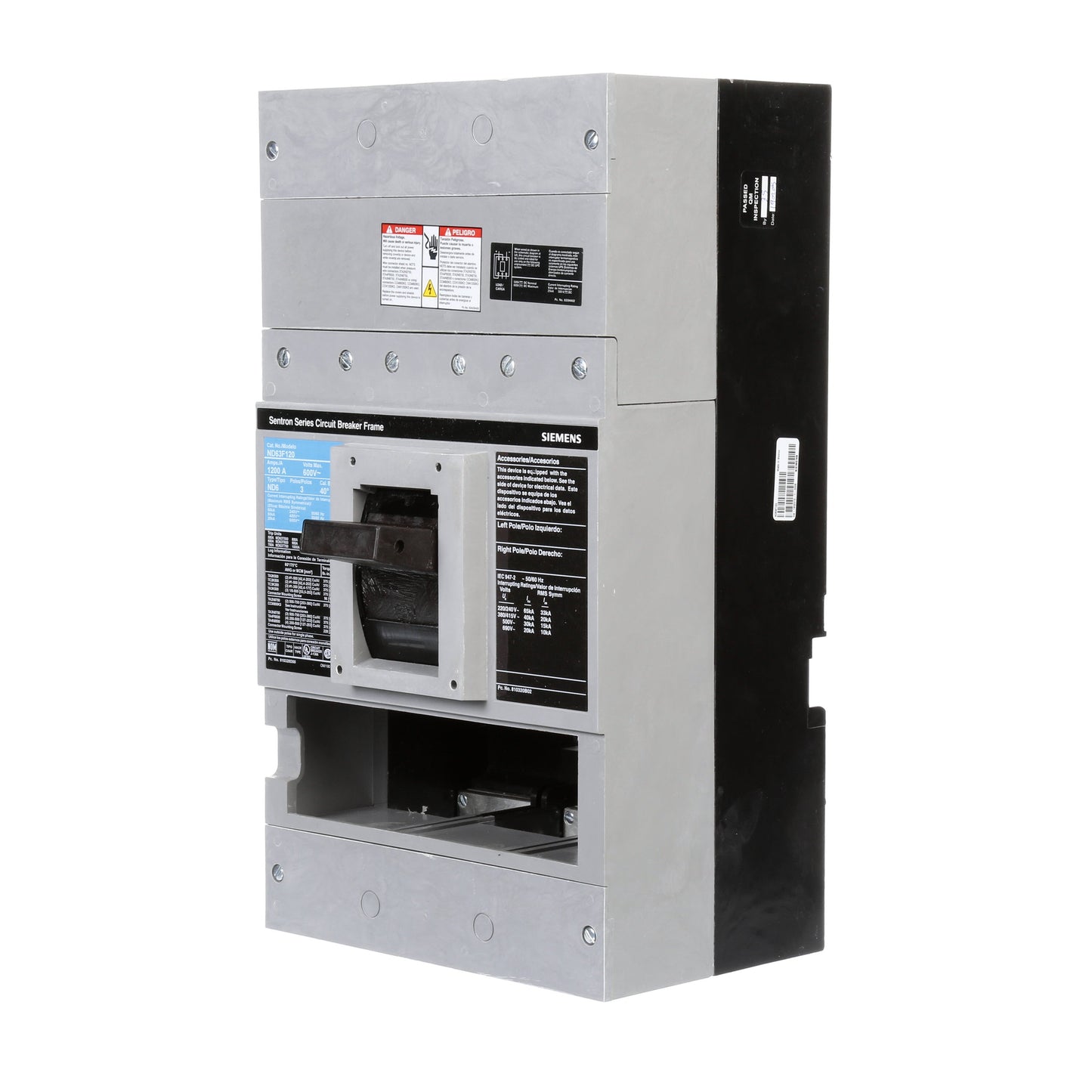 Siemens ND63F120 Circuit Breaker | 600V 1200A 3P 50kA@480V Feed-Thru Sentron Series