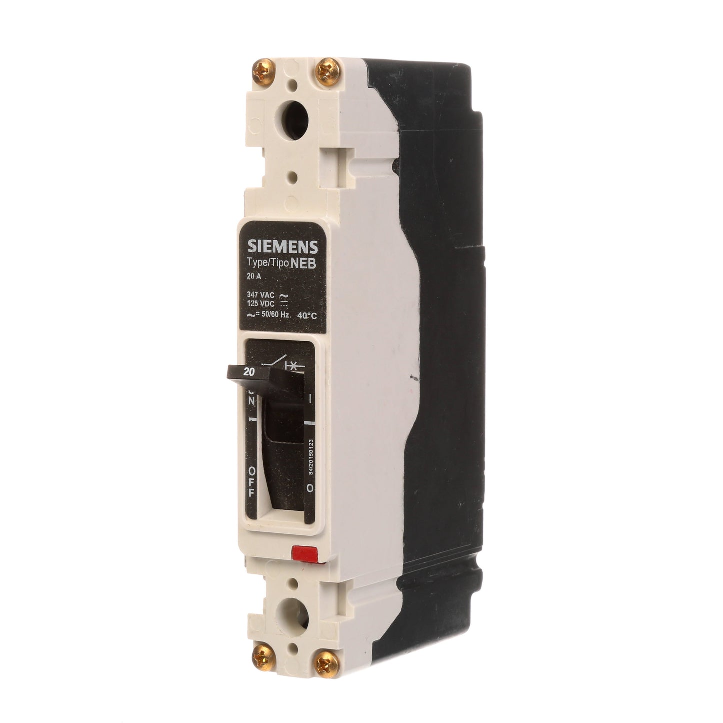 Siemens NEB1B020B Circuit Breaker | 277V 20A 1P 35kA@277V Bolt-On NEB Series