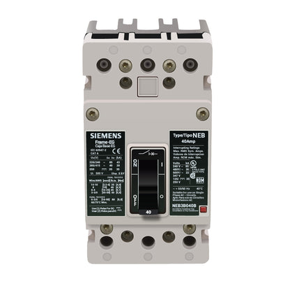 Siemens NEB3B040B Circuit Breaker | 600V 40A 3P 35kA@480V Bolt-On NEB Series