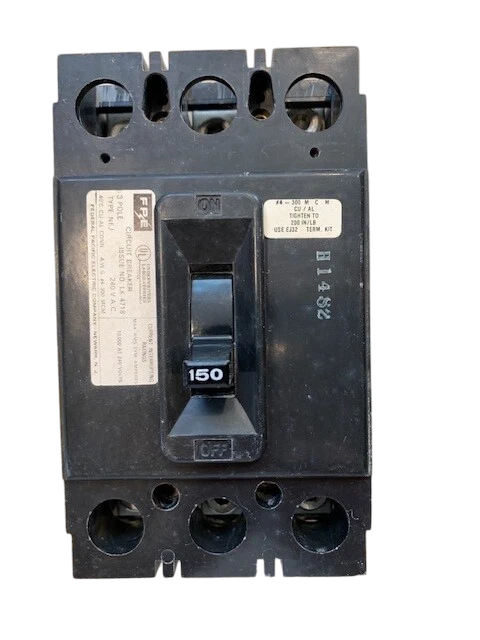 Federal Pacific NEJ233150 Circuit Breaker | 240V 150A 3P 10kA@240V Bolt-On NEJ Series