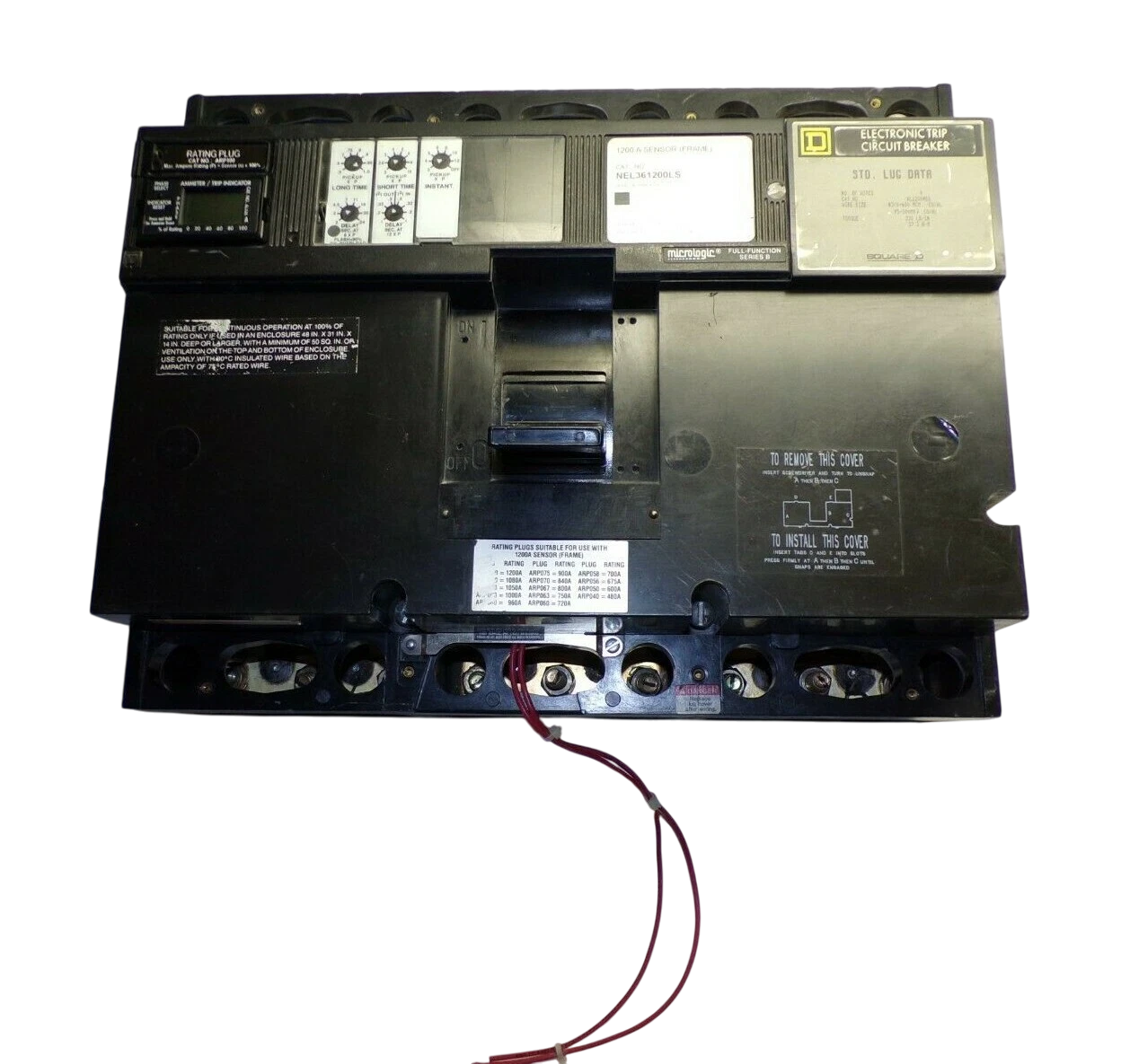 Square D NEL36900LS Circuit Breaker | 600V 900A 3P 100kA@480V Feed-Thru Micrologic
